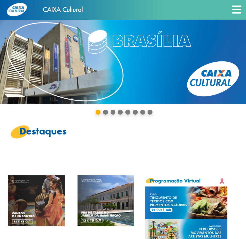 Imagem do site Caixa Cultural